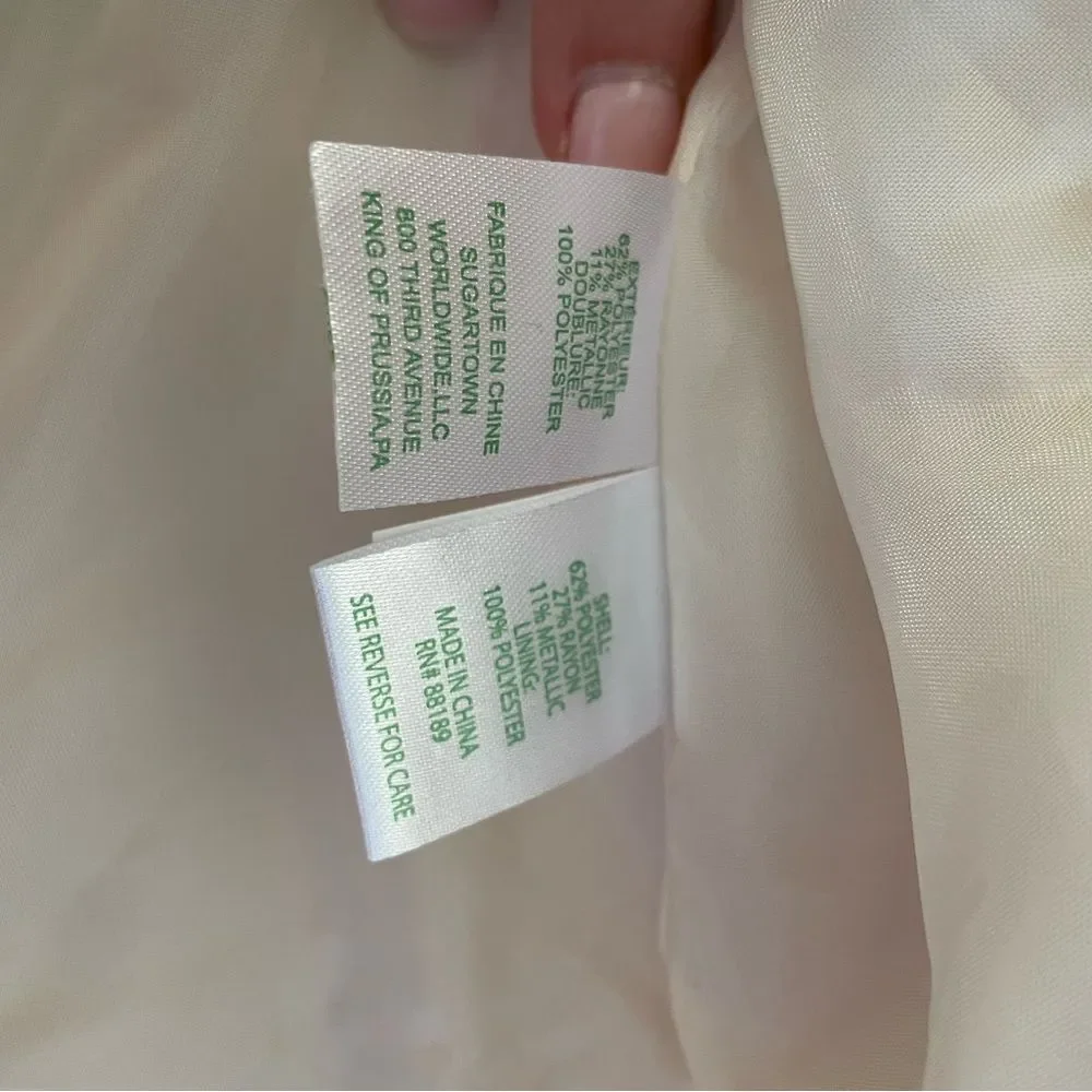 Lilly Pulitzer Leah Animal Print Skirt Gold Dazzle Leopard Jacquard Womens 8 - Picture 4 of 7